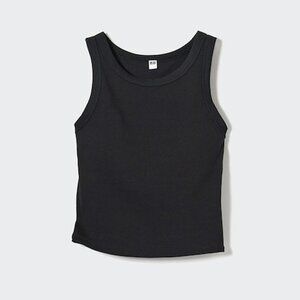 Size S Women's Uniqlo Black Ribbed Cropped Bra Top